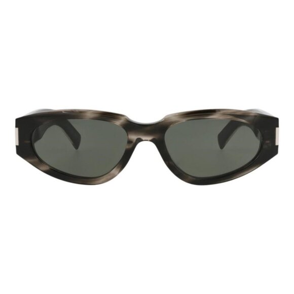 Saint Laurent Womens Round/Oval Havana Crystal Grey Fashion Designer Eyewear - Picture 2 of 4